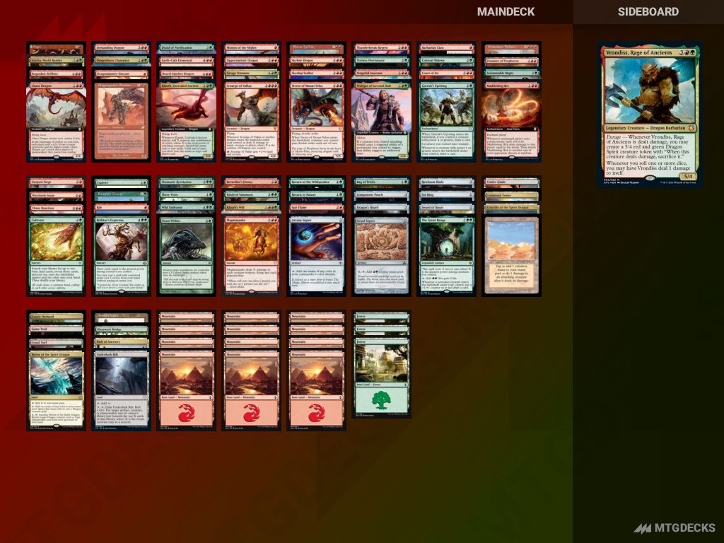 Commander Vrondiss, Rage of Ancients deck by Gorgojox  MTG DECKS