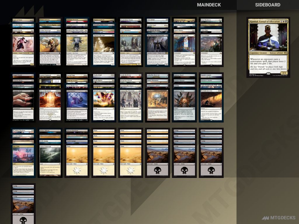 Commander life gain life drain deck by LiveLaughLorazepam  MTG DECKS