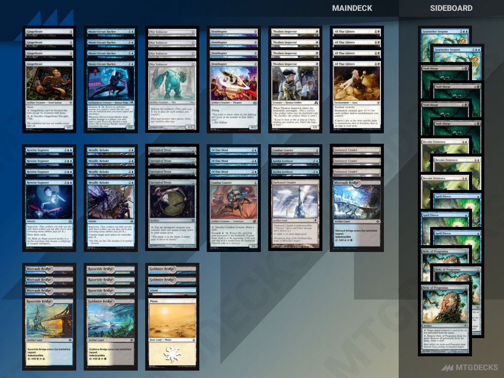 MTG Historic Pauper Affinity Top Decks MTG DECKS