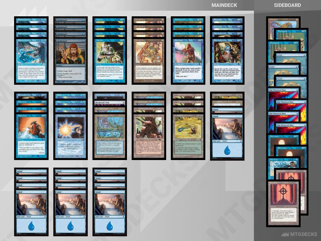 Premodern Mono U tide deck by Oliveriocolver • MTG DECKS
