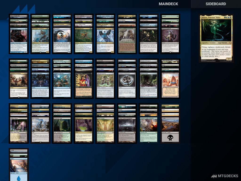 mtg lathril blade of the elves commander deck MTG Commander Deck EDH Deck Atraxa, Praetors' Voice 100 Magic Cards Custom  Deck Planeswalkers Superfriends Deck