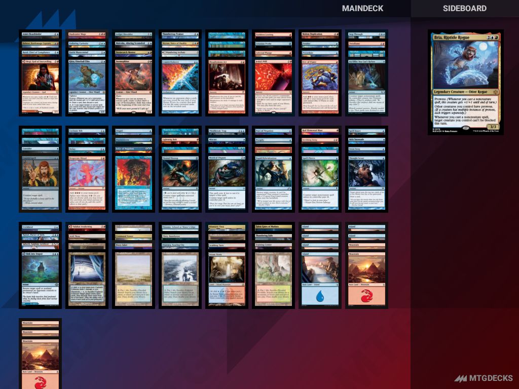 Duel-Commander bria, riptide rogue deck by Jhoes_Nival  MTG DECKS