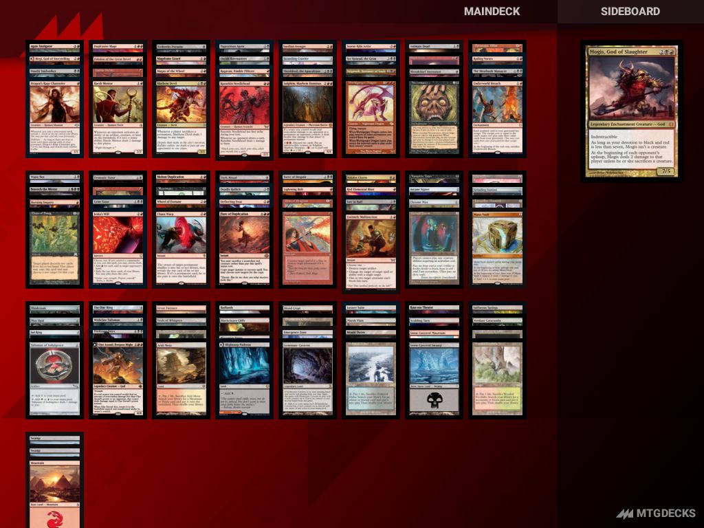 Commander Mogis, God of Slaughter deck by Brian Mueller  MTG DECKS