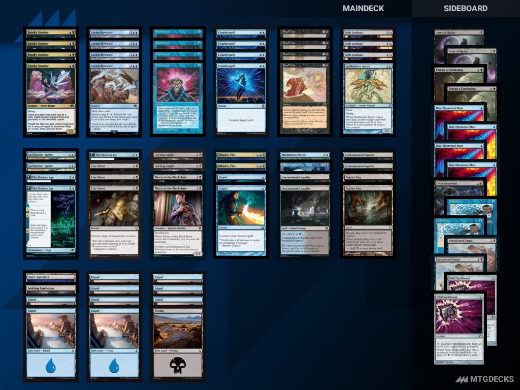 Pauper UB Faeries deck by barff • MTG DECKS
