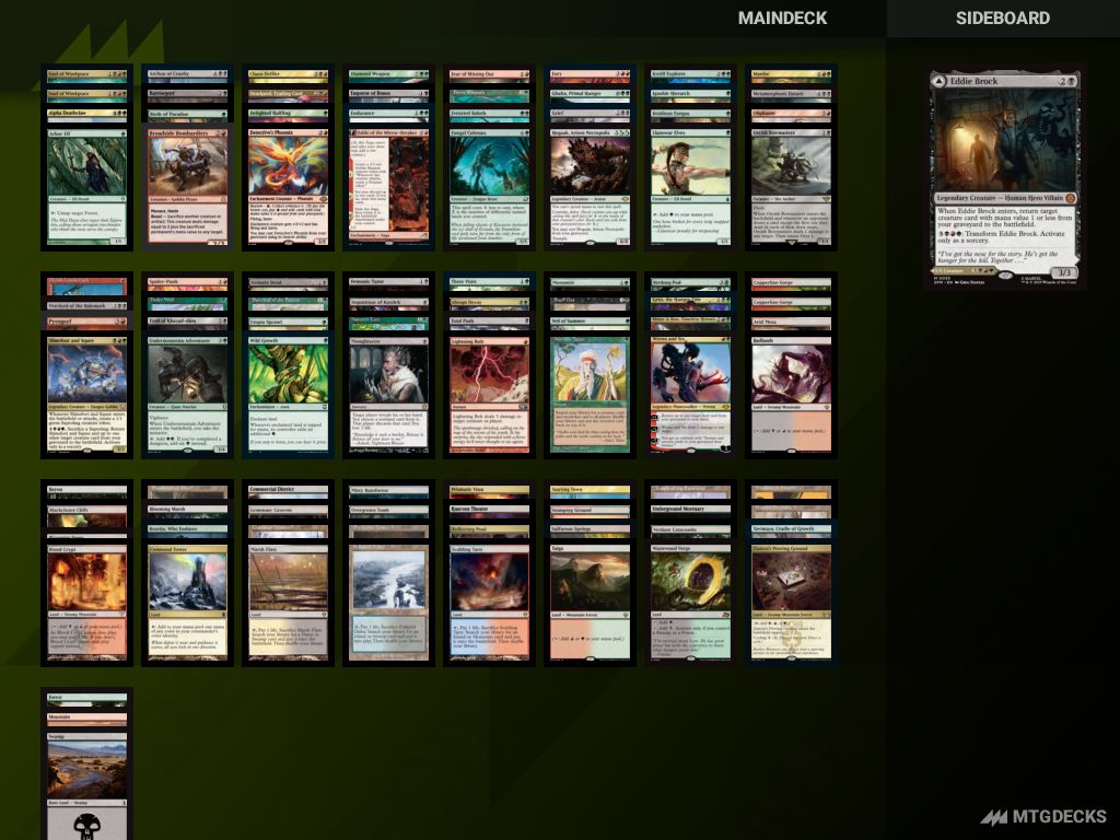 Duel-Commander Eddie Brock deck by Pengyu Li  MTG DECKS