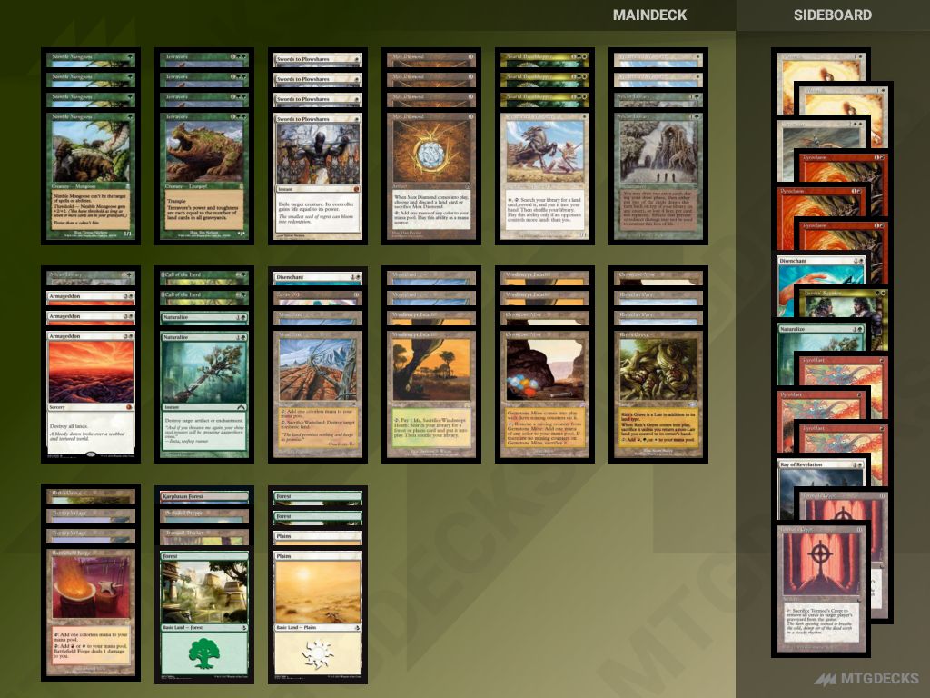 Premodern Wgr Terrageddon deck by Simone Fumagalli • MTG DECKS