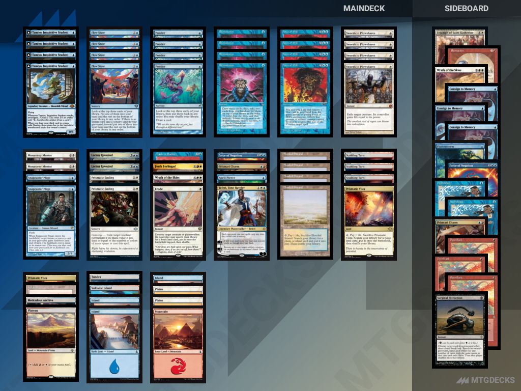 【MTG】Jeskai Control（Legacy） Legacy Jeskai Control deck by David Marchese • MTG DECKS