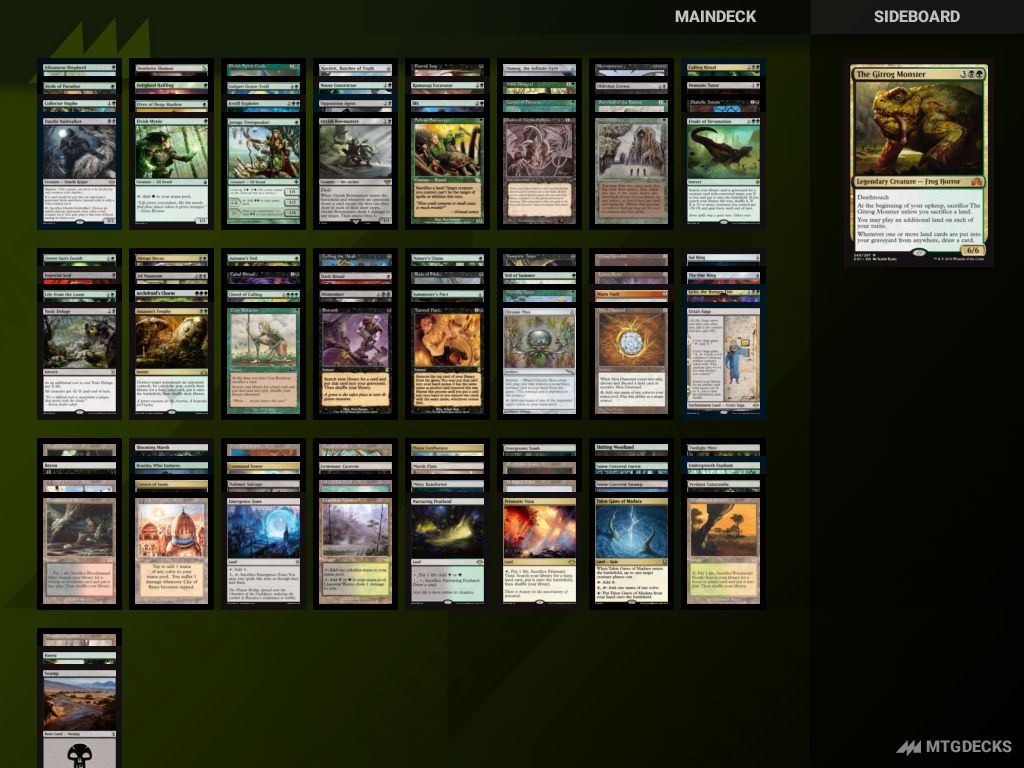 Commander The Gitrog Monster deck by sean cowell • MTG DECKS