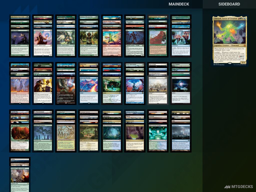 mtg omnath locus of creation commander deck MTG Commander EDH Deck Omnath, Locus of Creation 100 Cards Custom Deck  Landfall 4 Color