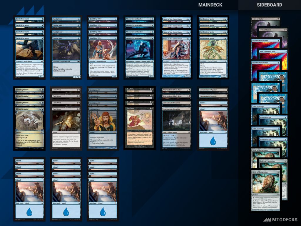 Pauper Dimir Faeries deck by Edwin Mondragon  MTG DECKS