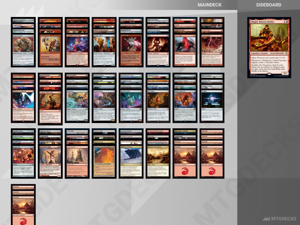 Commander Magda, Brazen Outlaw deck by Dominik "XorroX" Wagner  MTG DECKS