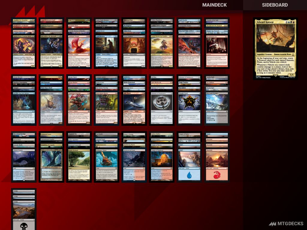 Commander Edward Kenway deck by Nicols Tapia Godoy  MTG DECKS