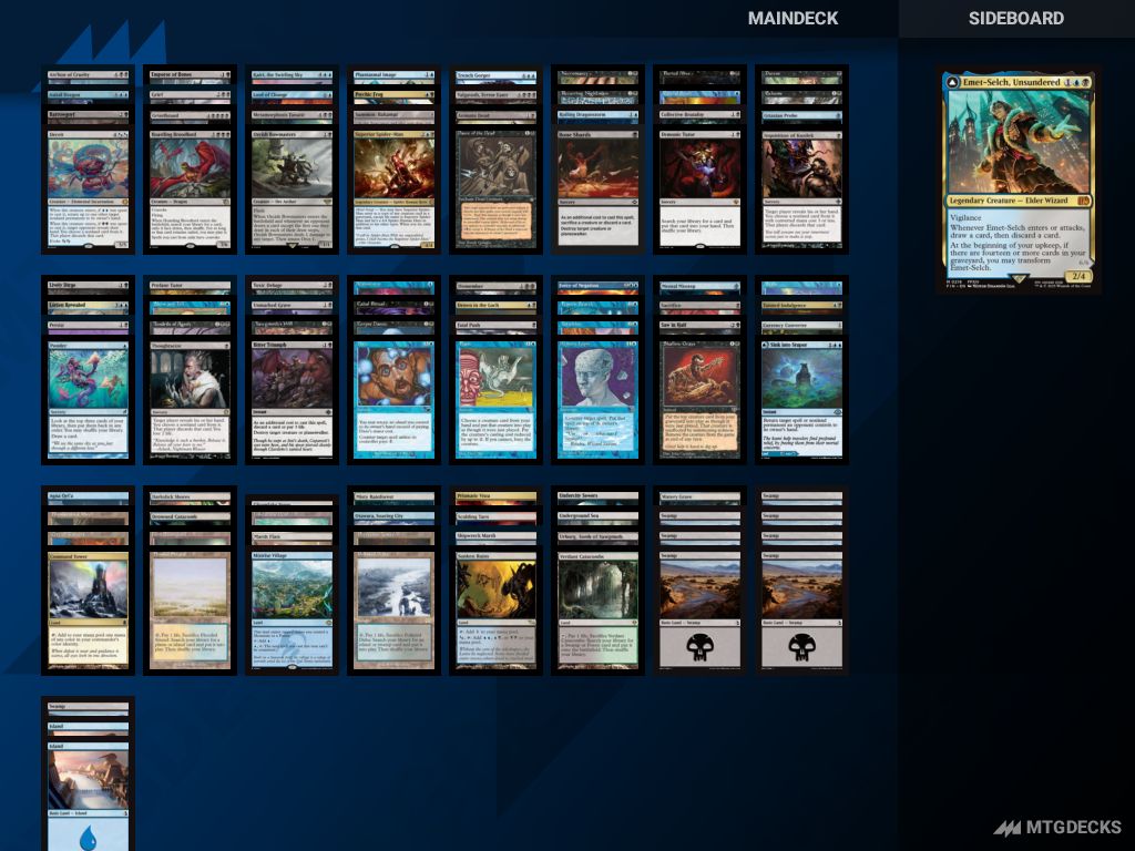 Duel-Commander Emet-Selch, Unsundered // Hades, Sorcerer of deck by  Sebastien Humeau  MTG DECKS