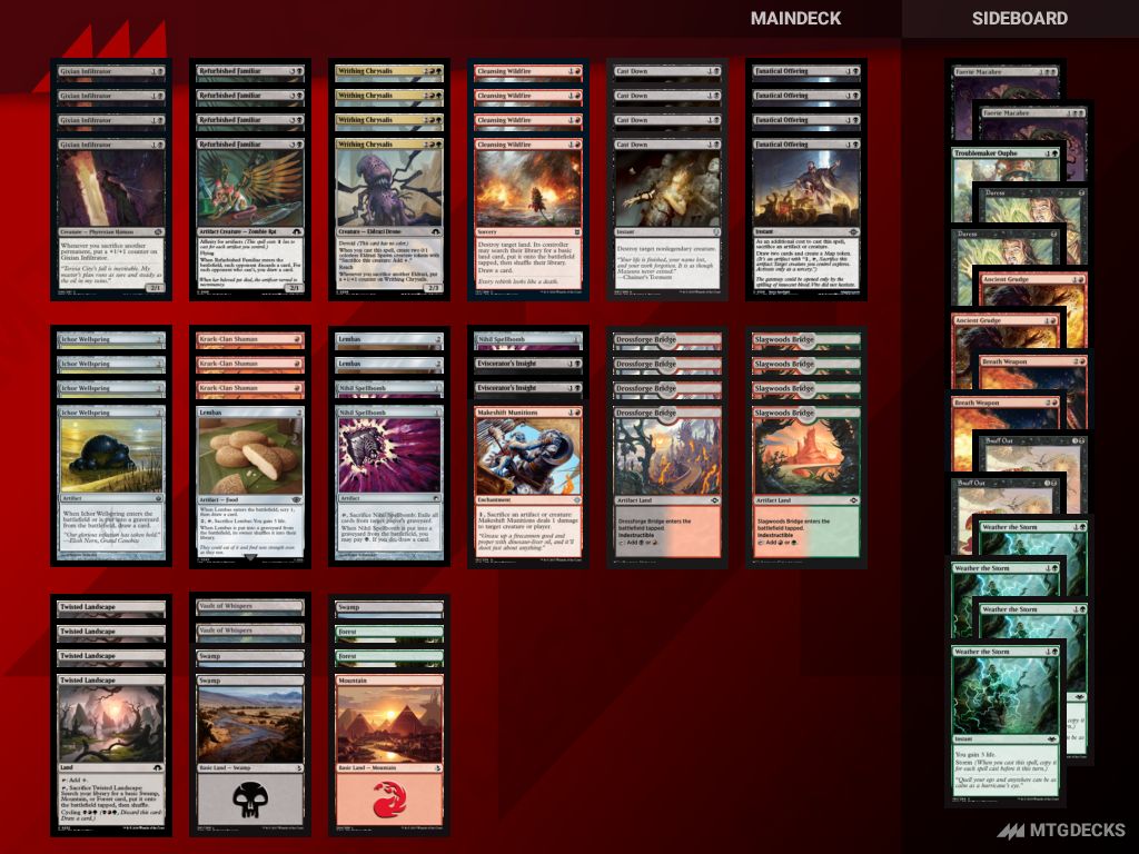 Pauper Jund Wildfire deck by Stefano Vanzetti • MTG DECKS