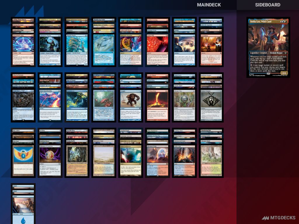 Commander Stella Lee, Wild Card deck by Weston Werner  MTG DECKS