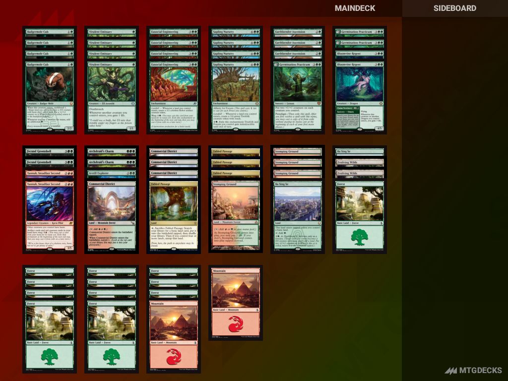 MTG Standard Secrets of Strixhaven Gruul Landfall - 204 top decks