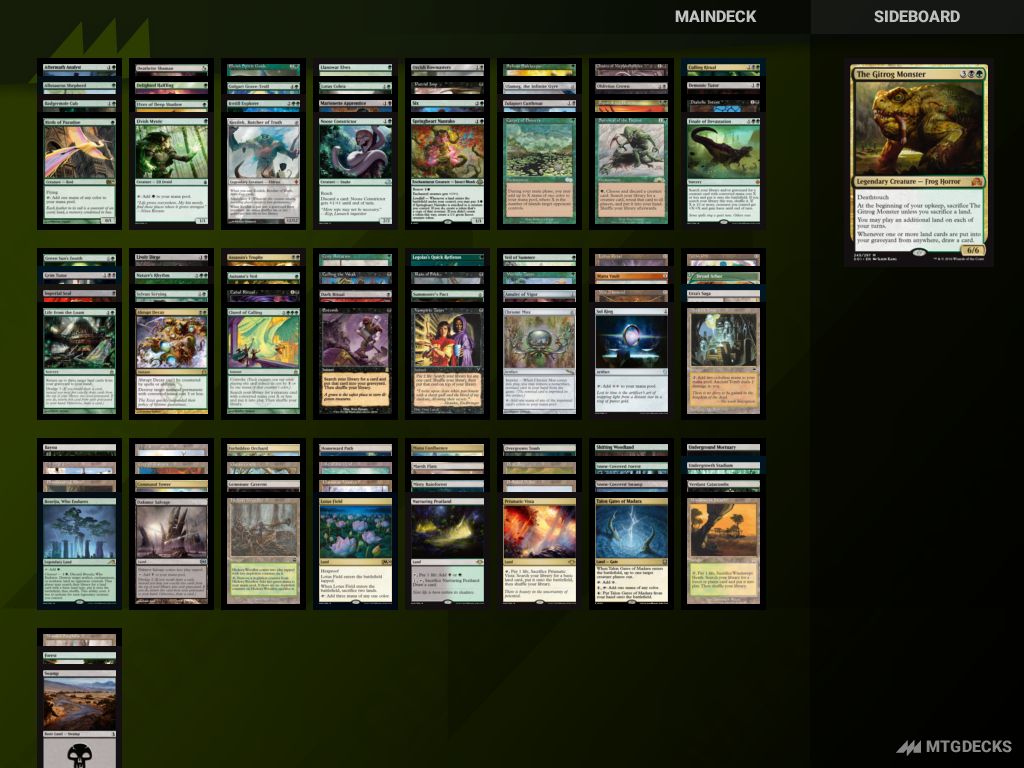 Commander The Gitrog Monster deck by Jasper Hoggett • MTG DECKS
