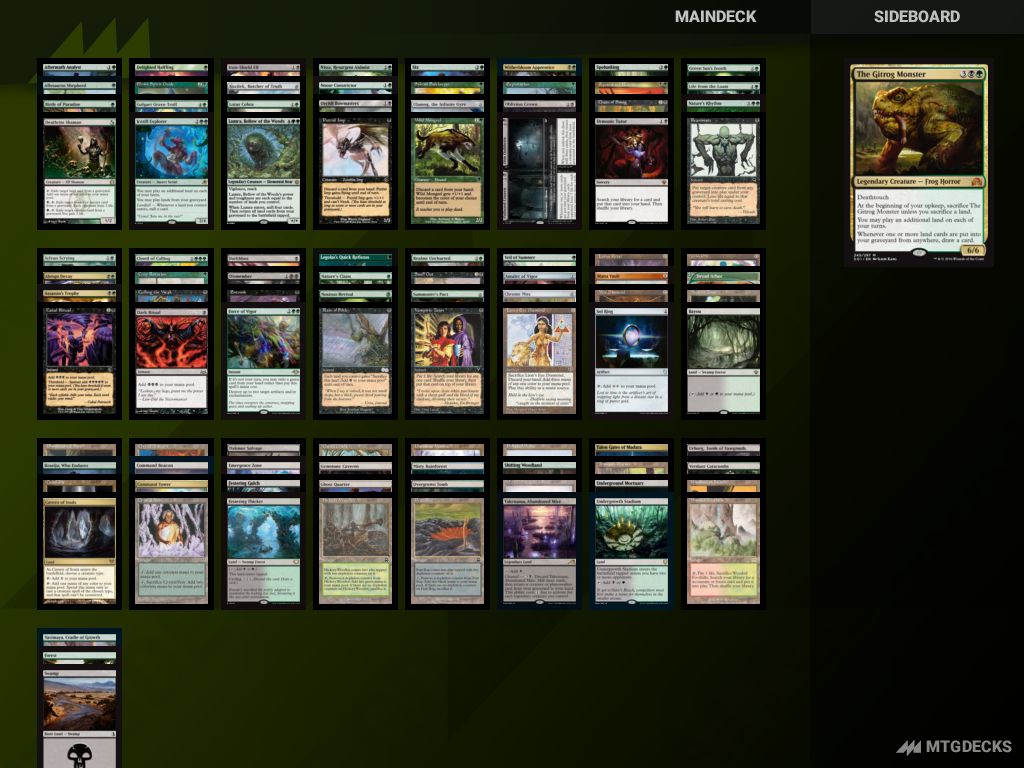Commander The Gitrog Monster deck by William Brooks • MTG DECKS