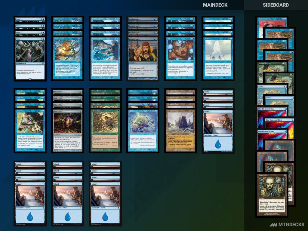 MTG プレモダン ステイシス デッキ MTG Premodern Stasis - 880 top decks • MTG DECKS
